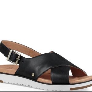 UGG® Kamile Leather Slingback Sandals